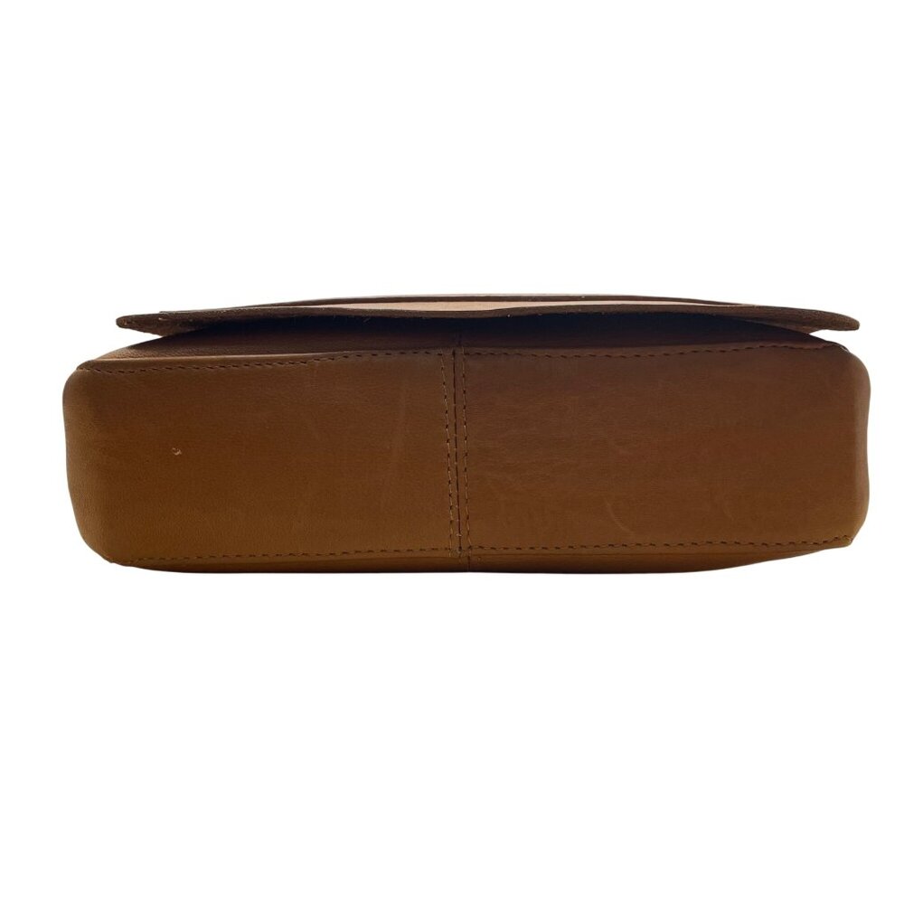 Latico Unisex Brown Leather Adjustable Strap Spacious Interior Crossbody Bag - Picture 9 of 11